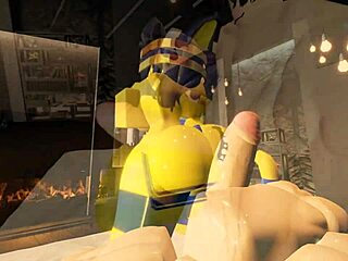 ankha takes that big white cock deep in anal and cowgirl riding until creampie fills her up