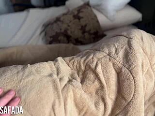 i woke up ju from her afternoon nap for some sensual interracial creampie action in the bedroom