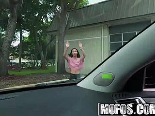 Horny asian teen Aria Skye turned on by big cock, getting oiled pov assfucking with rough spanking and cumshot facial