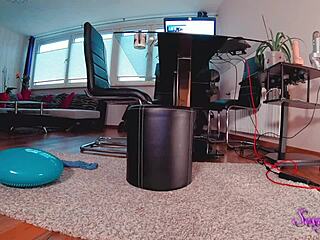 Hey, watch this horny milf with big ass riding cowgirl until she squirts everywhere! 😈