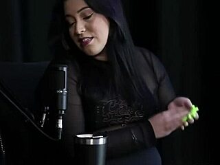 I love how Pri Melancia teases with her huge tits and big ass in see-through lingerie during podcast prelims.
