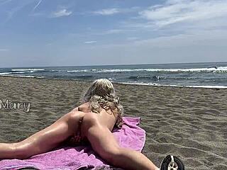best summer outdoor masturbation leads to petite skinny squirting orgasm on beach with public spying naked