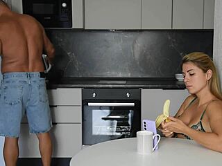 I Caught My Wife Swallowing Banana And Fucked Her Hard In Morning Glory!