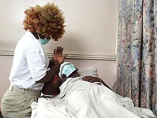 Female doctor finds herself all alone with male patients in hospital for quickie rough sex sessions