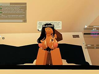 Roblox porn blacked with rough anal fucking