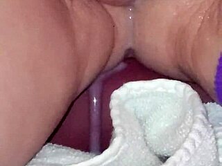 How does this whore wife cream pie her pussy with that dildo?