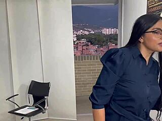 oh god, my client found my sex toys and now i'm submitting to him with deepthroat blowjob and doggystyle fucking as curvy colombian latina - melany latina