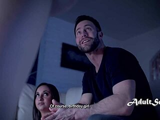 Seth Gamble as horrid step father starts fucking all his female friends in this full movie with Hazel Moore Liz Jordan Hailey Rose and Nick Strokes sharing taboo group sex.