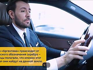 hot russian milf contrasts pervert game with fake taxi driver outdoors