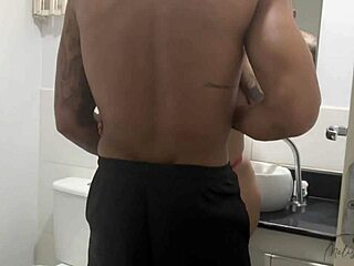 Safado seizes chance to fuck me, cuckold catches us and joins for standing DP thrill