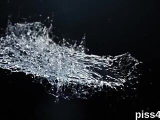 erotic lezzie teen 18+ies get covered with piss and squirt wet cunts in a steamy toy-filled masturbation session