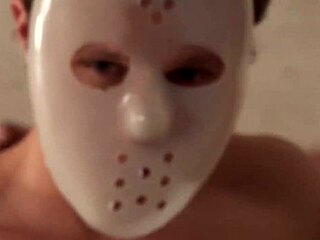 hey busty blonde gets captured and railed in her asshole by masked men group 😈🍑