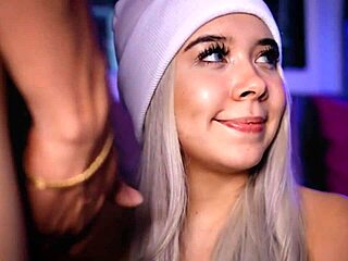 Sexy blonde craves sucking cock and wild fucking