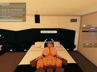 Roblox porn blacked with rough anal fucking