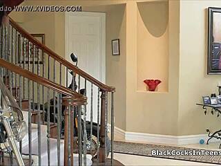 I bend over eagerly for that big black cock in this intense teen reality scene