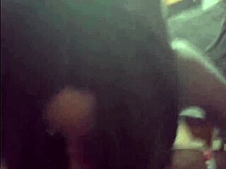 Wife skips cleaning to suck my cock instead with petite black bbw body and saggy tits in homemade interracial scene