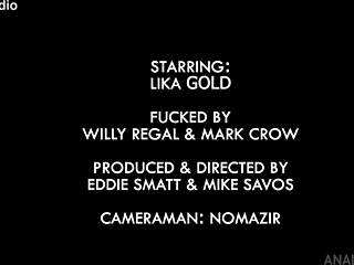 experienced performer lika gold takes intense session with double penetration and facial finish rps005