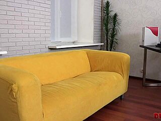 What happens when petite russian brunette teen 18+ rides cowgirl at casting interview