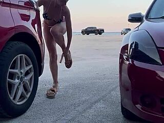 Compilation of me dressing up in the car outdoors!