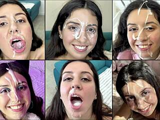 Fețe pline de spermă: compilație epică cu înghițituri în gură și faciale explozive