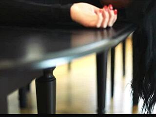 Ever wondered how busty milf Valentina Ricci rides in cowgirl after a funeral with her fake tits and curvy body in homemade fucking?