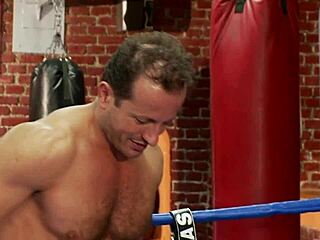 Boxing coach grabs me bent over and drills wet cunt hard in ring after fight.