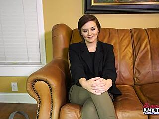 adorable brunette cutie kylie deepthroats my monster cock then swallows my hot cum treat pov