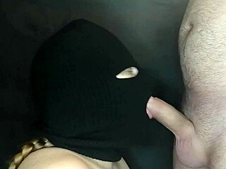 Step Sis's Balaclava Hides Face While Slurping My Cock Deep!