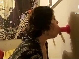 three thick rubber cocks ready for intense pounding action