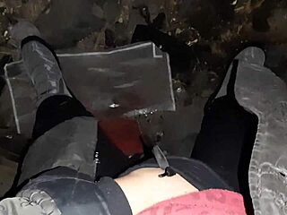 Village girl feels intense passion masturbating hotly in cold barn with orgasmic release