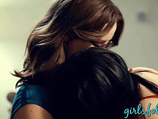 Angela White's Sensual Kisses Lead to Intense Fingering and Tribbing