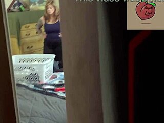 Stepmom handles laundry while giving blowjob to stepson with big tits and cum swallow