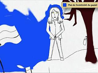 Art Studio Teen Girl Pees Standing Boldly