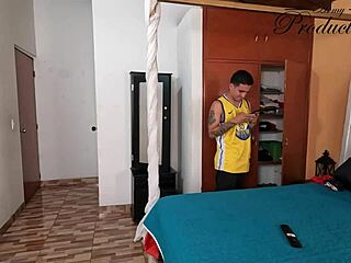 roommate sucks huge cock after naked photo tease