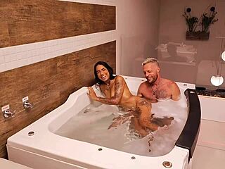 Hot chat leads to tons of dick pounding this brunette's ass! Real cumshot explodes from her screaming tight hole with Vagninho and Nick Niquita!