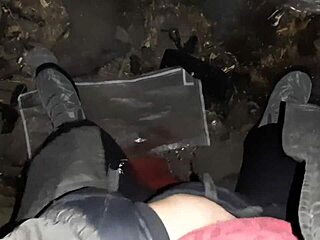 Village girl feels intense passion masturbating hotly in cold barn with orgasmic release