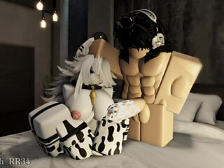 Teasing That Tight Ass in Cute Cow Costume Doggystyle