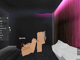 GF's Sexy Feet Stroke Cock Hard in Wild Roblox Footjob!