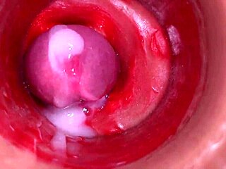 Whoa, camera inside vagina shows close-up POV creampie fucking with big cock! 🔥