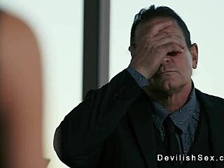 rich guy spoons tanned big tits brunette babe monster cock fuck