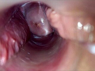 oh man, check out this pulsating orgasm right inside her vagina, it's intense!