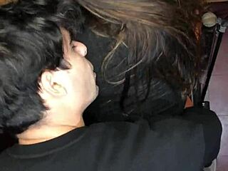 omg, i let my roommate cum in my panties during pov doggystyle in the dorm 😈 huge cumshot on big tits