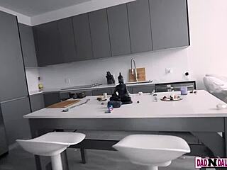 Blonde Teen Mila Monet Faces Intense Spanking and Deepthroat Action with Monster Cock