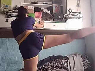 I Feel So Connected to This Cute Petite Asian Babe in Tight Workout Outfit