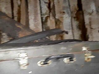 Village girl feels intense passion masturbating hotly in cold barn with orgasmic release