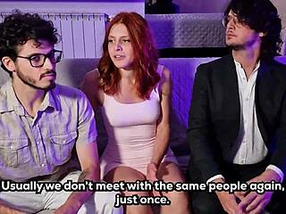 First casting interview spirals into dirty fmm threesome with rough spitroast and facial