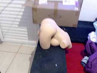 he slides his cock deep into her tight ex's ass using a sexy toy while she masturbates wildly