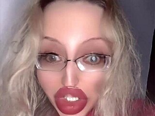 फुल रशियन स्टोरी मूवी ग्लासेस लिपस्टिक फेटिश के साथ