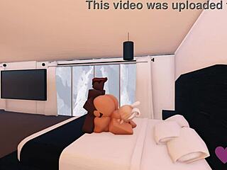 Puta conejita Roblox cabalga mi polla duro