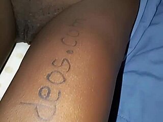 Shaved Ebony Beauty Verifies Her Smooth Hairless Pussy